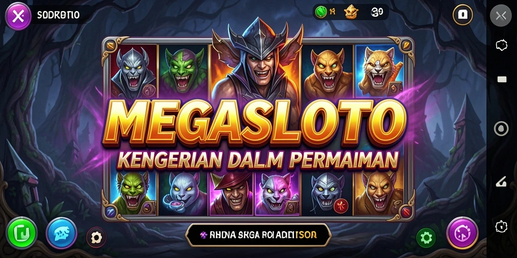 Tampilan menegangkan dari gameplay MEGASLOTO yang mencekam.