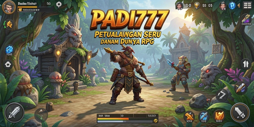 Gameplay RPG PADI777 dengan pertarungan yang mendebarkan dan eksplorasi dunia.