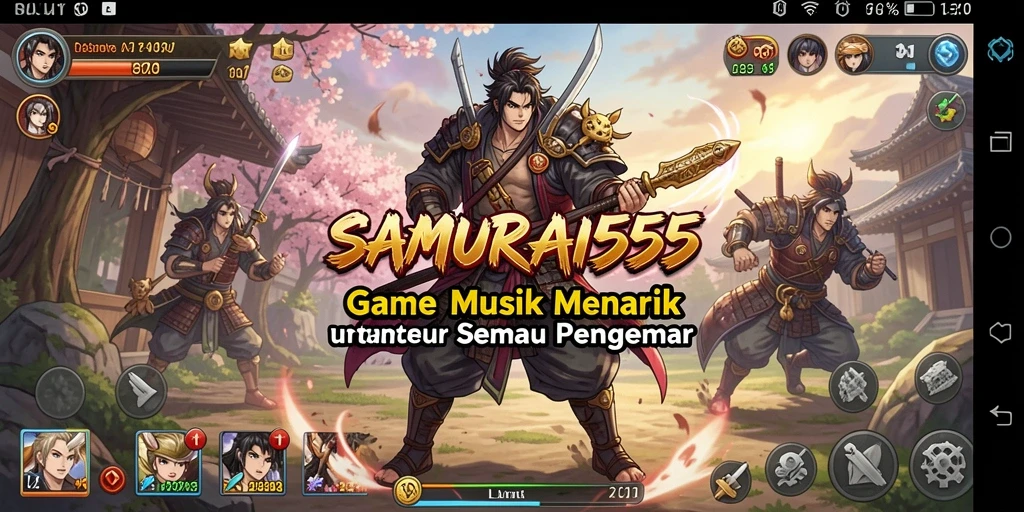 Skrinsut permainan SAMURAI555 yang menunjukkan pengalaman bermain musik.
