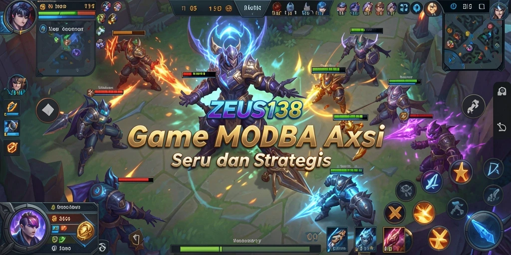 Screenshot gameplay <strong>ZEUS138</strong> menampilkan pertarungan seru dan strategi tim.