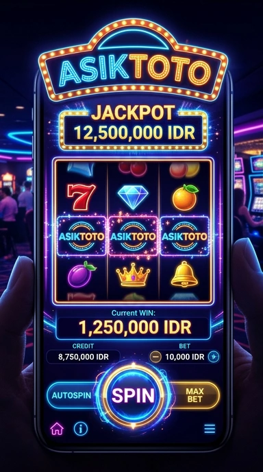 Tampilan utama aplikasi asiktoto yang user-friendly.